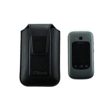 OLITECH Leather Pouch case cover with Rotating Belt Clip FOR EASYFLIP 4G - Black - Accessories